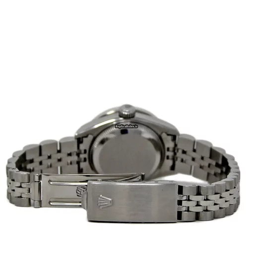 Distinctive Fake Rolex Oyster Perpetual Lady Date 79240 Automatic Movement 26mm Steel Case Womens Watch - Image 3