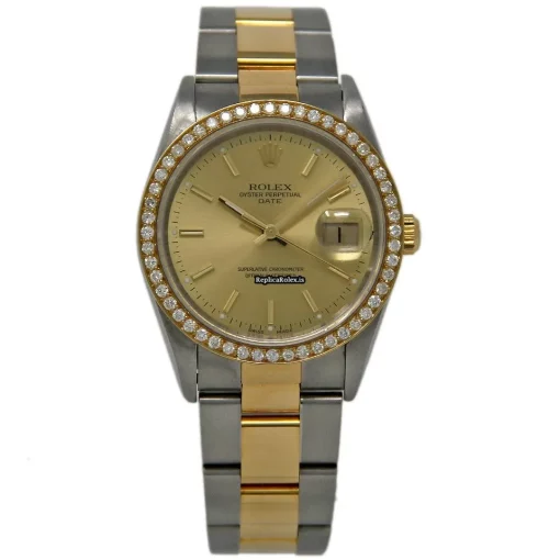 Aaa Knockoff Rolex Oyster Perpetual Date 15203 Automatic Movement 34mm Steel Case Womens Watch - Image 2