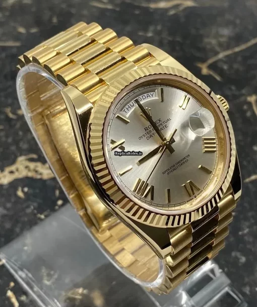 Swiss Fakes Rolex Day-date 40 228238 Caliber 3255 Automatic Movement 40mm Yellow Gold Case Mens/unisex Watch - Image 8