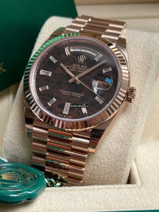 Aaa Copy Rolex Day-date 40 228235 Caliber 3255 Automatic Movement 40mm Rose Gold Case Mens/unisex Watch - Image 2