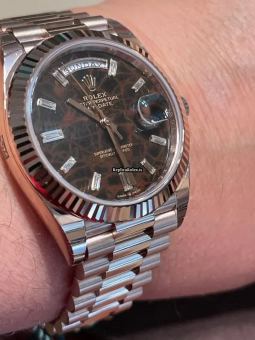 Aaa Copy Rolex Day-date 40 228235 Caliber 3255 Automatic Movement 40mm Rose Gold Case Mens/unisex Watch - Image 3