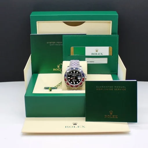 Neat Replica Rolex Gmt-master II 126710blro Caliber 3235 Automatic Movement 40mm Steel Case Mens/unisex Watch - Image 9
