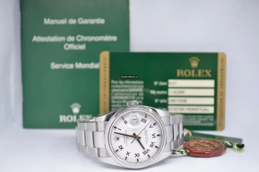 Pleasing Replica Rolex Oyster Perpetual Date 115200 Caliber 3135 Automatic Movement 34mm Steel Case Mens/unisex Watch - Image 7