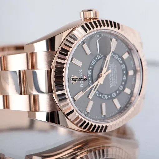Pleasing Replicas Rolex Sky-dweller 326935 Caliber 9001 Automatic Movement 42mm Rose Gold Case Mens/unisex Watch - Image 12