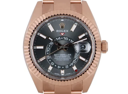 Pleasing Replicas Rolex Sky-dweller 326935 Caliber 9001 Automatic Movement 42mm Rose Gold Case Mens/unisex Watch - Image 2