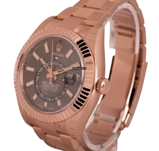 Pleasing Replicas Rolex Sky-dweller 326935 Caliber 9001 Automatic Movement 42mm Rose Gold Case Mens/unisex Watch - Image 3