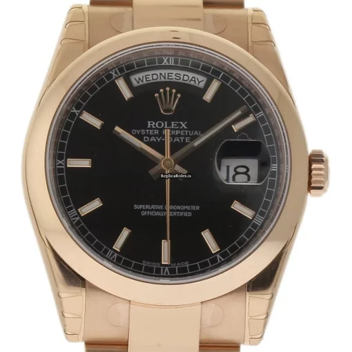 Attractive Knockoff Rolex Day-date 36 118205 Caliber 3155 Automatic Movement 36mm Rose Gold Case Mens/unisex Watch