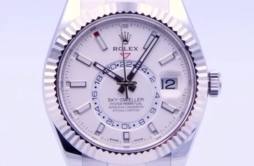 Lovely Replica Rolex Sky-dweller 326934 Caliber 9001 Automatic Movement 42mm White Gold Case Mens/unisex Watch