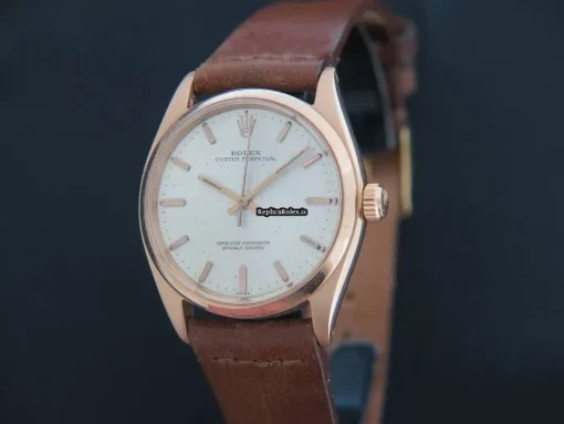 Good Replica Rolex Oyster Perpetual 34 1002 Automatic Movement 34mm Rose Gold Case Mens/unisex Watch