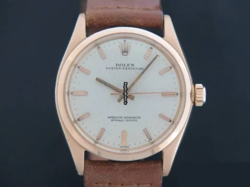 Good Replica Rolex Oyster Perpetual 34 1002 Automatic Movement 34mm Rose Gold Case Mens/unisex Watch - Image 2