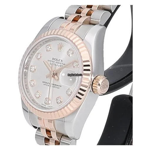 Offering Replica Rolex Lady-datejust 179171g Caliber 2235 Automatic Movement 26mm Gold/steel Case Watch - Image 2