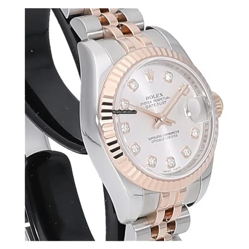 Offering Replica Rolex Lady-datejust 179171g Caliber 2235 Automatic Movement 26mm Gold/steel Case Watch - Image 3