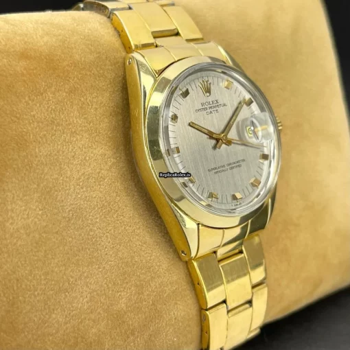 Neat Replica Rolex Oyster Perpetual Date 1550 Caliber 1570 Automatic Movement 34mm Gold/steel Case Mens/unisex Watch - Image 7
