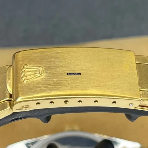 Neat Replica Rolex Oyster Perpetual Date 1550 Caliber 1570 Automatic Movement 34mm Gold/steel Case Mens/unisex Watch - Image 8