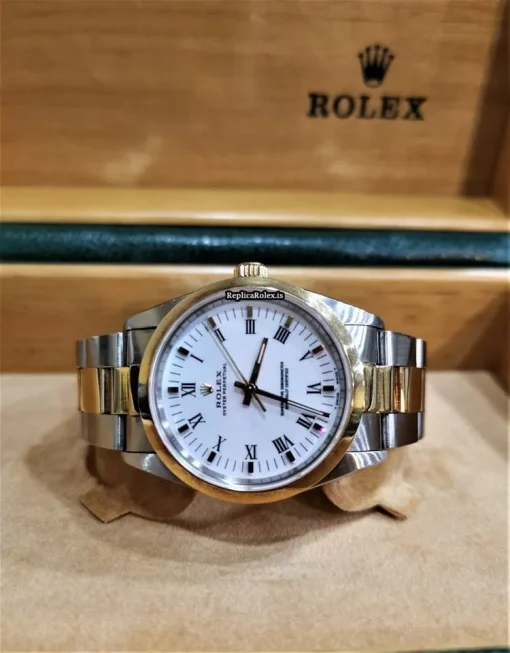 Fabulous Copy Rolex Oyster Perpetual 14203 Automatic Movement 34mm Gold/steel Case Mens/unisex Watch