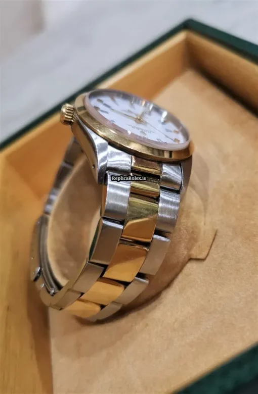 Fabulous Copy Rolex Oyster Perpetual 14203 Automatic Movement 34mm Gold/steel Case Mens/unisex Watch - Image 3