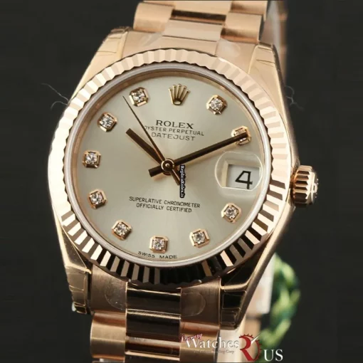 Excellent Fake Rolex Datejust 178275 Caliber 2235 Automatic Movement 31mm Rose Gold Case Womens Watch - Image 2