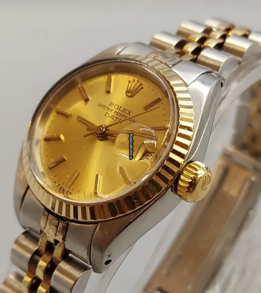 Fabulous Fake Rolex Lady-datejust 69173 Caliber 2135 Automatic Movement 26mm Gold/steel Case Womens Watch - Image 2
