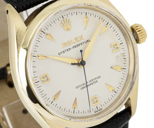 Awesome Replica Rolex Oyster Perpetual 6564 Automatic Movement 34mm Yellow Gold Case Mens/unisex Watch - Image 4