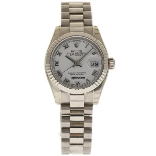 Remarkable Fake Rolex Lady-datejust 179179 Caliber 2235 Automatic Movement 26mm White Gold Case Womens Watch - Image 2