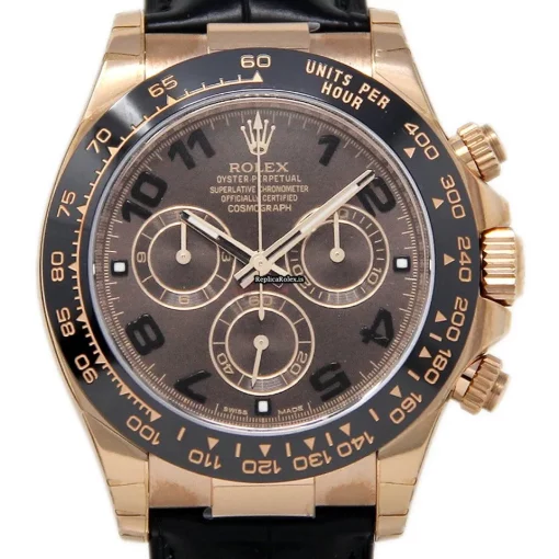 Wholesale Replica Rolex Daytona 116515 Caliber 4130 Automatic Movement 40mm Rose Gold Case Mens/unisex Watch