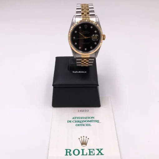 Durable Copies Rolex Datejust 16233 Caliber 3135 Automatic Movement 36mm Gold/steel Case Mens/unisex Watch - Image 2
