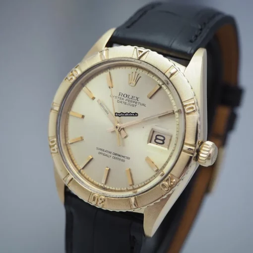 Swiss Replica Rolex Datejust Turn-o-graph 1625 Caliber 1570 Automatic Movement 36mm Yellow Gold Case Watch - Image 2