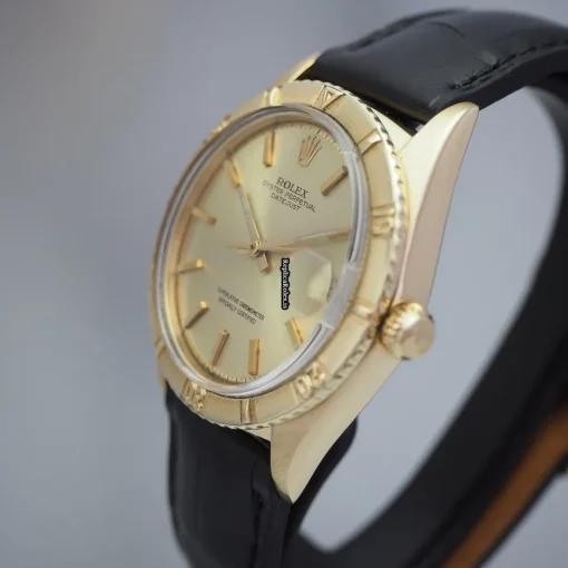 Swiss Replica Rolex Datejust Turn-o-graph 1625 Caliber 1570 Automatic Movement 36mm Yellow Gold Case Watch - Image 4