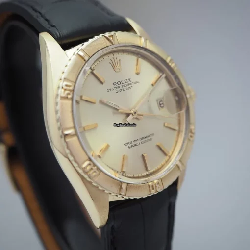 Swiss Replica Rolex Datejust Turn-o-graph 1625 Caliber 1570 Automatic Movement 36mm Yellow Gold Case Watch - Image 5