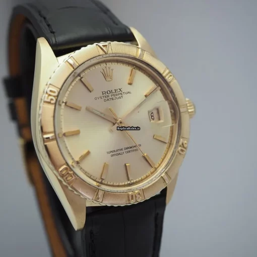 Swiss Replica Rolex Datejust Turn-o-graph 1625 Caliber 1570 Automatic Movement 36mm Yellow Gold Case Watch - Image 6