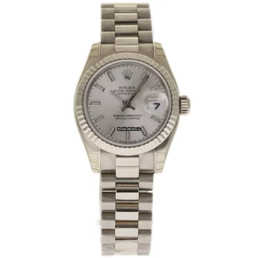 Superb Imitation Rolex Lady-datejust 179179 Caliber 2235 Automatic Movement 26mm White Gold Case Womens Watch - Image 2