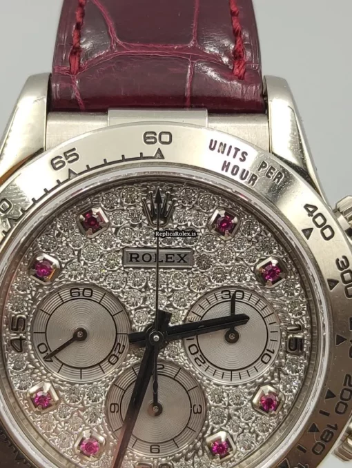 Fine Fake Rolex Daytona 16519 Caliber 4030 Automatic Movement 40mm White Gold Case Mens/unisex Watch - Image 7