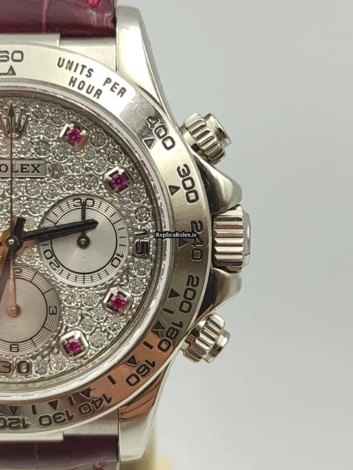 Fine Fake Rolex Daytona 16519 Caliber 4030 Automatic Movement 40mm White Gold Case Mens/unisex Watch - Image 8
