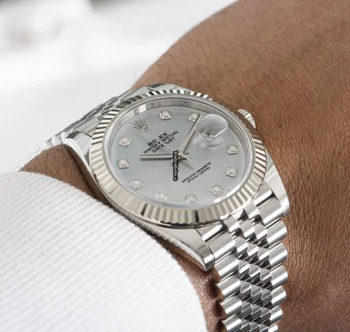 High-end Copy Rolex Datejust 126334 Automatic Movement 41mm Steel Case Mens/unisex Watch - Image 8