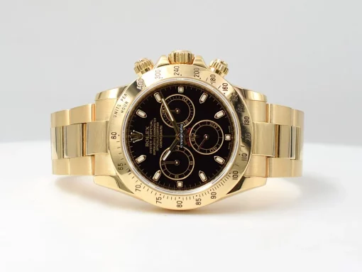 Special Replica Rolex Daytona 116528 Caliber 4130 Automatic Movement 40mm Yellow Gold Case Mens/unisex Watch - Image 2