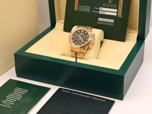 Special Replica Rolex Daytona 116528 Caliber 4130 Automatic Movement 40mm Yellow Gold Case Mens/unisex Watch - Image 8
