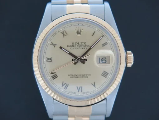 Aaa Fakes Rolex Datejust 16013 Automatic Movement 36mm Gold/steel Case Mens/unisex Watch - Image 2