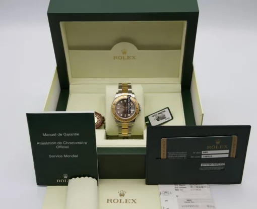 Fabulous Replica Rolex Yacht-master 168623 Caliber 2235 Automatic Movement 35mm Gold/steel Case Mens/unisex Watch - Image 16