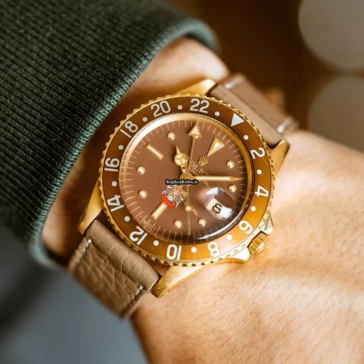 Wonderful Fake Rolex Gmt-master 1675 Cosc Automatic Movement 40mm Yellow Gold Case Mens/unisex Watch - Image 2
