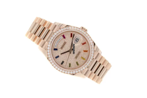 Fantastic Fake Rolex Day-date 36 128345rbr Caliber 3255 Automatic Movement 36mm Rose Gold Case Mens/unisex Watch - Image 2