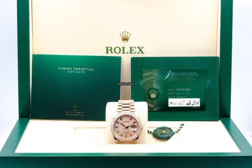 Fantastic Fake Rolex Day-date 36 128345rbr Caliber 3255 Automatic Movement 36mm Rose Gold Case Mens/unisex Watch - Image 9