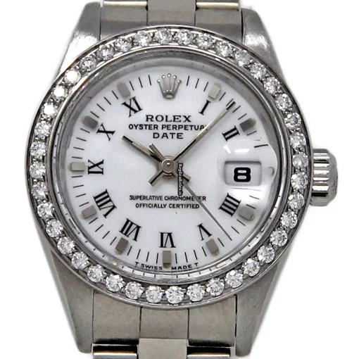 Well Made Replica Rolex Oyster Perpetual Lady Date 69240 Automatic Movement 26mm Steel Case Womens Watch