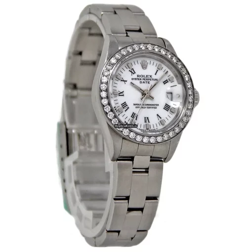 Well Made Replica Rolex Oyster Perpetual Lady Date 69240 Automatic Movement 26mm Steel Case Womens Watch - Image 5
