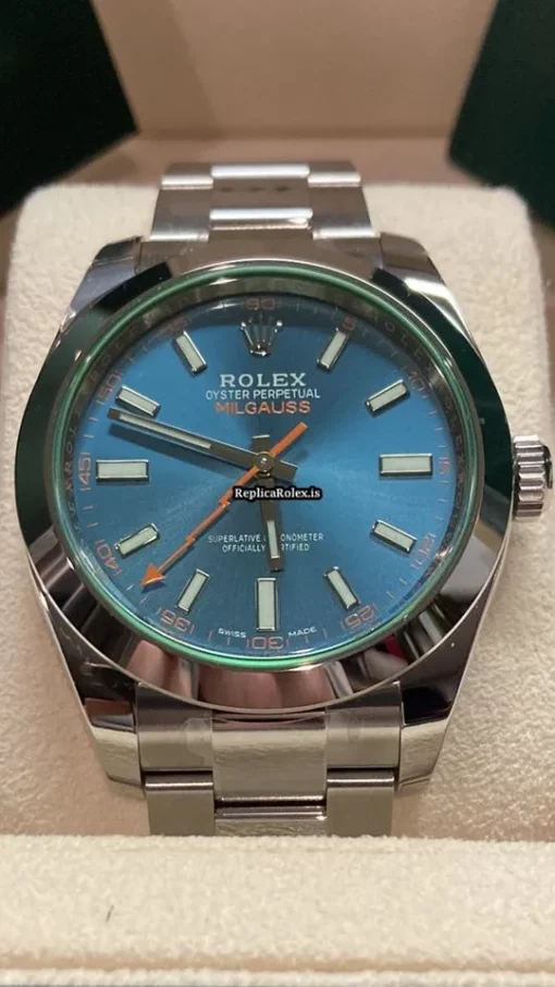 Suitable Fake Rolex Milgauss 116400gv Caliber 3131 Automatic Movement 40mm Steel Case Mens/unisex Watch - Image 6