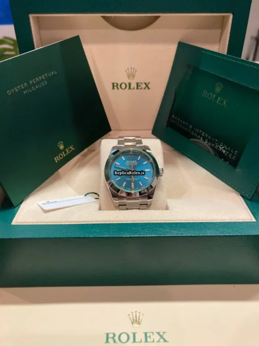Suitable Fake Rolex Milgauss 116400gv Caliber 3131 Automatic Movement 40mm Steel Case Mens/unisex Watch - Image 8