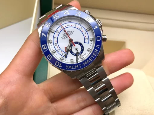 Stylish Replica Rolex Yacht-master II 116680 Caliber 4161 Automatic Movement 44mm Steel Case Mens/unisex Watch - Image 10