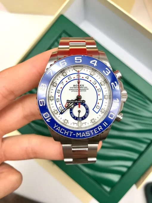 Stylish Replica Rolex Yacht-master II 116680 Caliber 4161 Automatic Movement 44mm Steel Case Mens/unisex Watch - Image 13