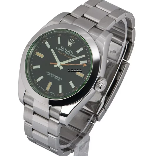 Superb Replica Rolex Milgauss 116400gv Automatic Movement 40mm Steel Case Mens/unisex Watch - Image 3