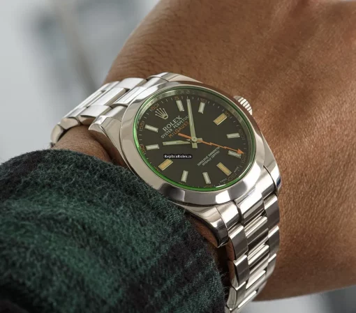Superb Replica Rolex Milgauss 116400gv Automatic Movement 40mm Steel Case Mens/unisex Watch - Image 8