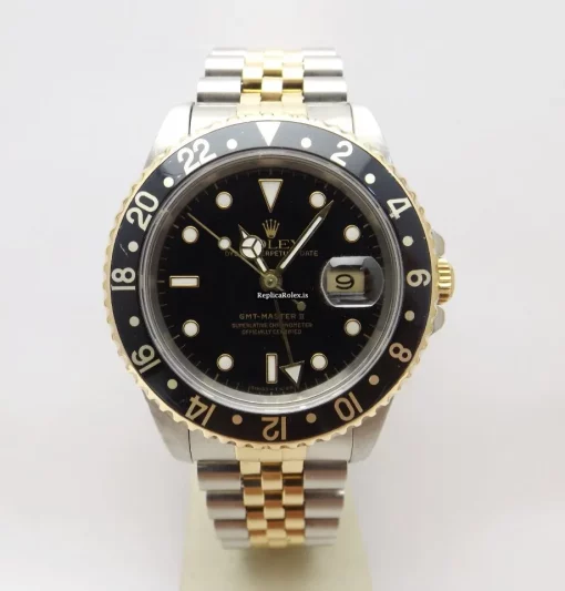 Awesome Replica Rolex Gmt-master II 16713 Caliber 3185 Automatic Movement 40mm Gold/steel Case Mens/unisex Watch
